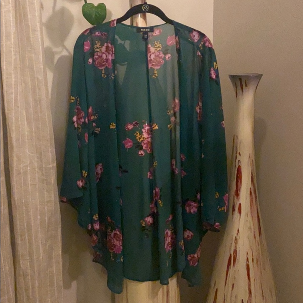 Emerald green kimono